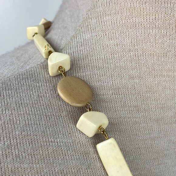 Vintage Ox Bone Link Necklace 32" - Picture 7 of 10